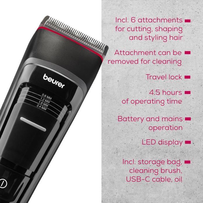 Машинка за подстригване Beurer MN5X hair clipper 7 Attachments