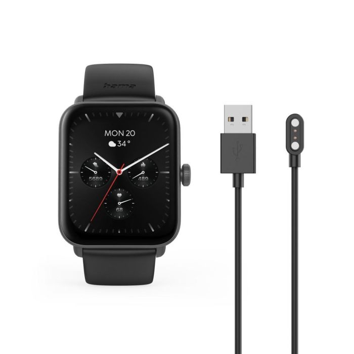 HAMA Смарт часовник &ldquo;6010&rdquo;, GPS, TFT дисплей 1.65", функция за телефон, водоустойчив, 178619