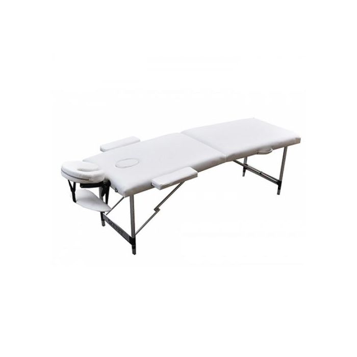 Масажна маса алуминиева Zenet ZET-1044 размер L бяла, с възможност за регулиране на височината