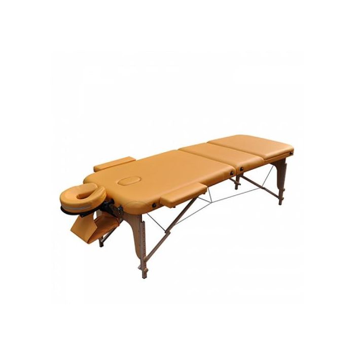 Дървена масажна кушетка с 3 зони Zenet Zet-1047 размер L  жълта