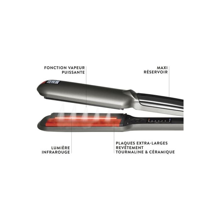 Jean Louis David - Steam Protect - Steam hair straightener and infrared function