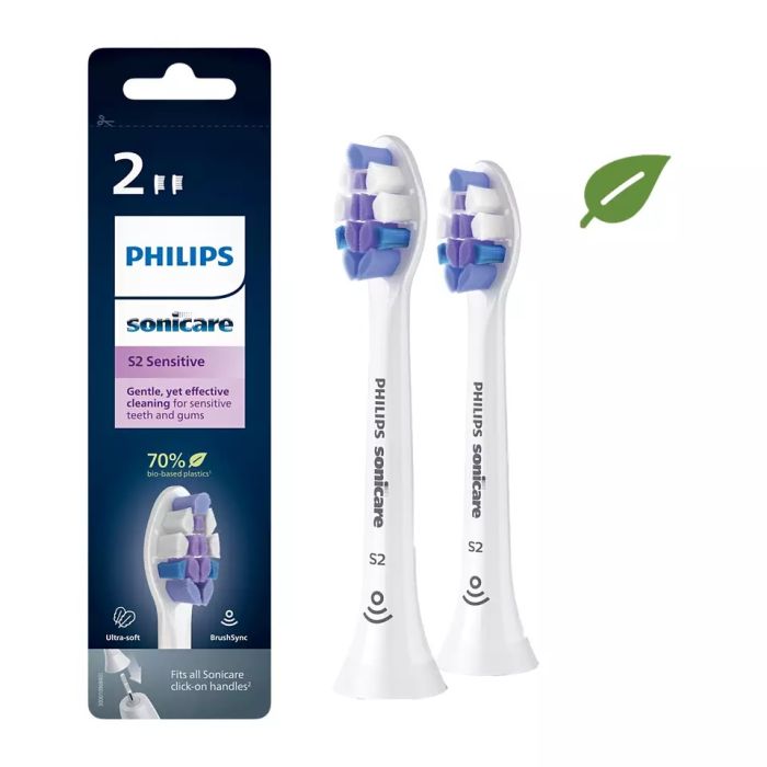 PHILIPS toothbrush heads Sonicare Sensitive extra soft 2pcs white - HX6052/10