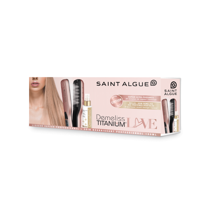 DEMELISS Titanium Love комплект преса + Kera-Protein крем за коса