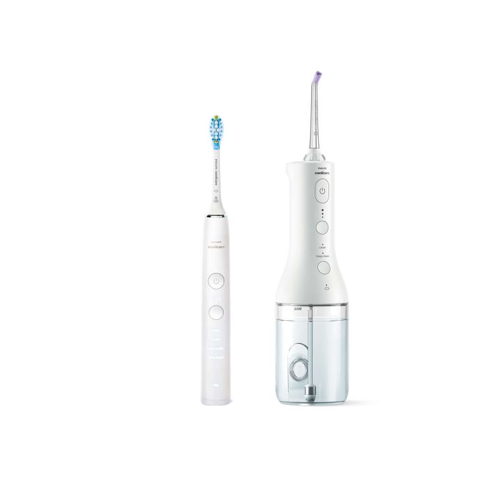 PHILIPS Electric toothbrush Diamond Clean 9000 + Airfloss white - HX3866/41