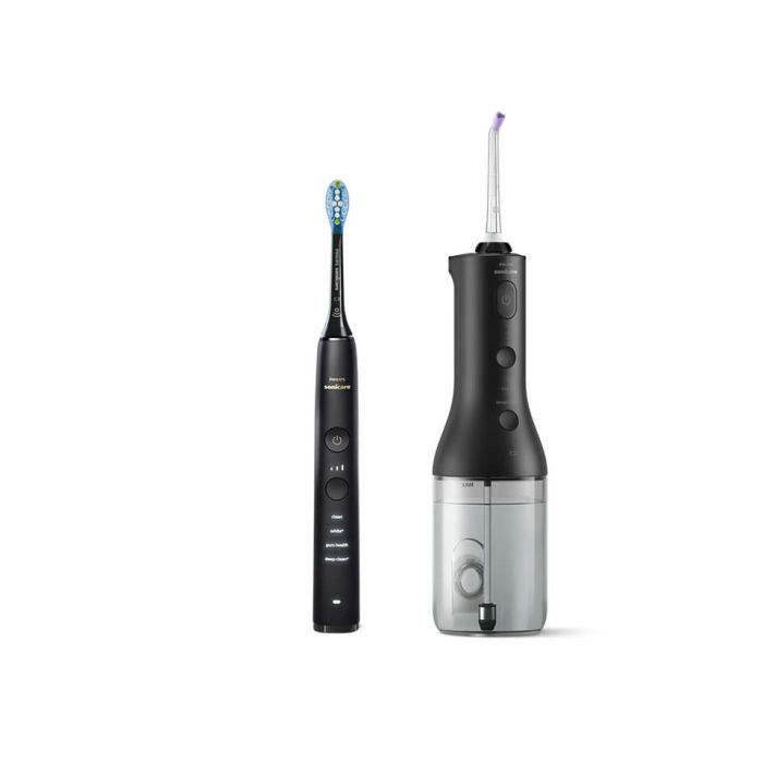 PHILIPS Electric toothbrush Diamond Clean 9000 + Airfloss black - HX3866/43