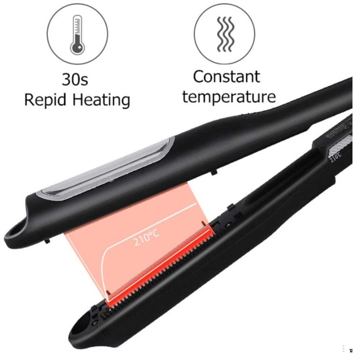 Automatic crimping hair iron for volume and waffles, with tourmaline-ceramic plates, 65 W