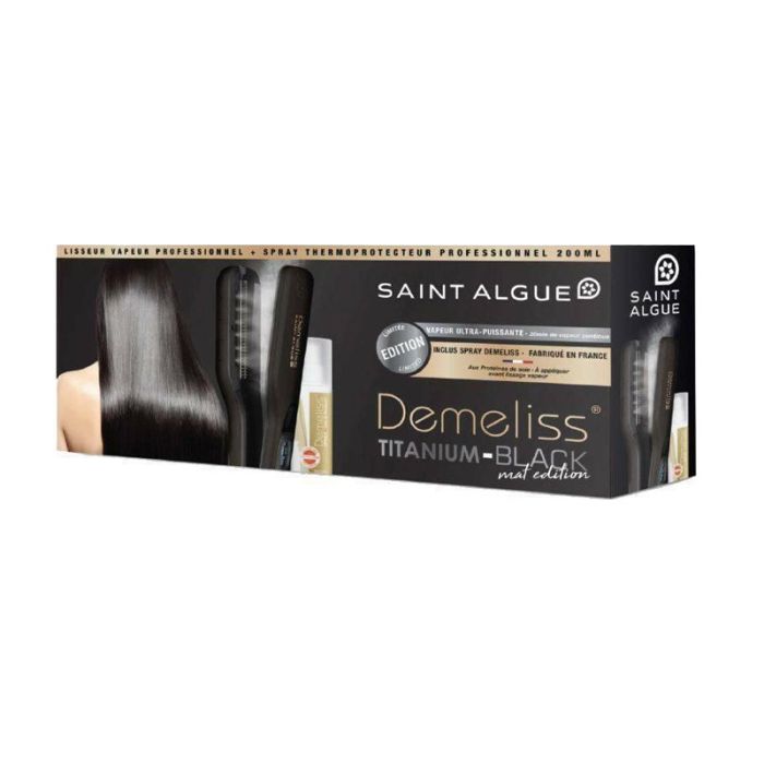 DEMELISS Titanium Black Mat Edition Hair Straightener + Liss & Protect