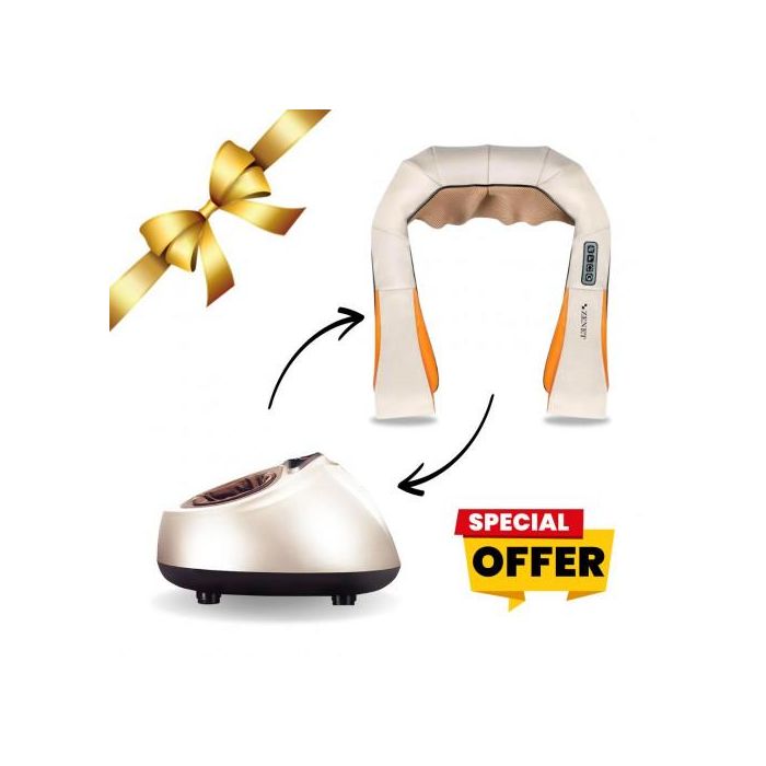 ПРОМО ОФЕРТА Масажор за крака + Шиацу Масажор за врат и рамене ZENET