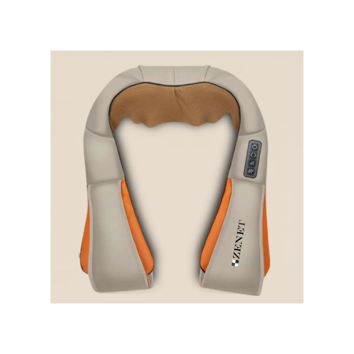 Шиацу масажор за гръб, рамене и врат ZENET-757 с функция за затопляне - Бежов
