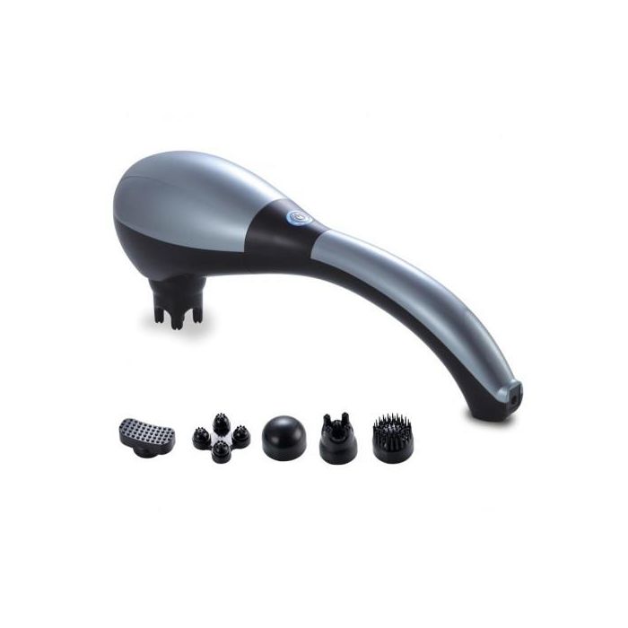 Акумулаторен масажор за тяло с 5 приставки и нагряване ZET-716