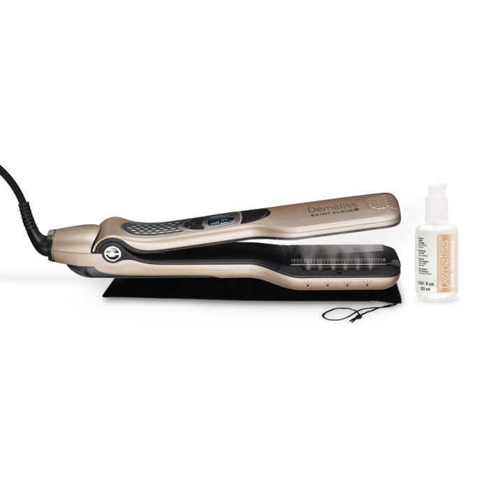 Demeliss Titanium Elexir Ritual Set - Demeliss Titanium Steam Press Set + Demeliss Elixir de Brillance Hair Serum