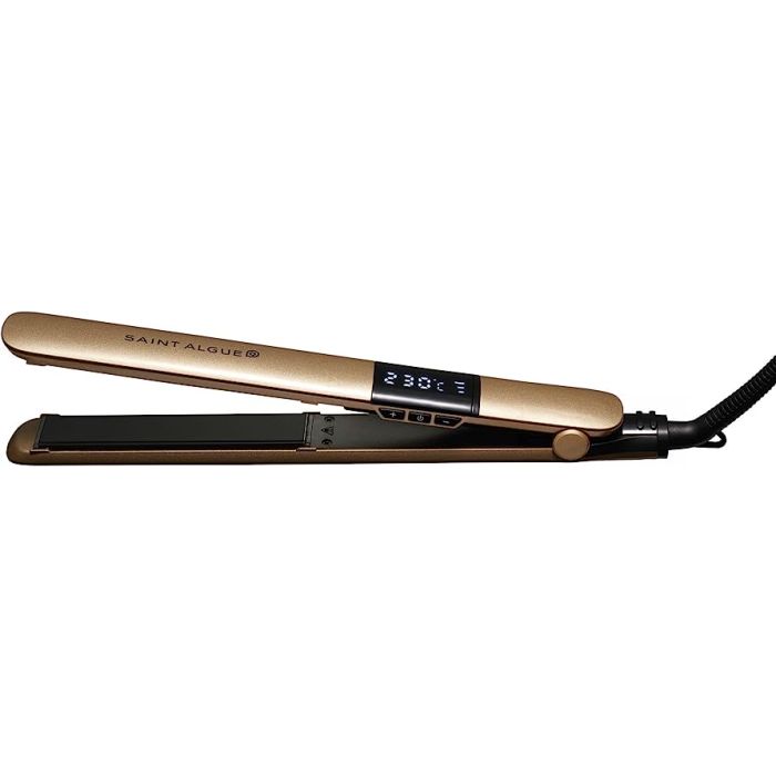 Demeliss Gold hair straightener, floating plates, digital display