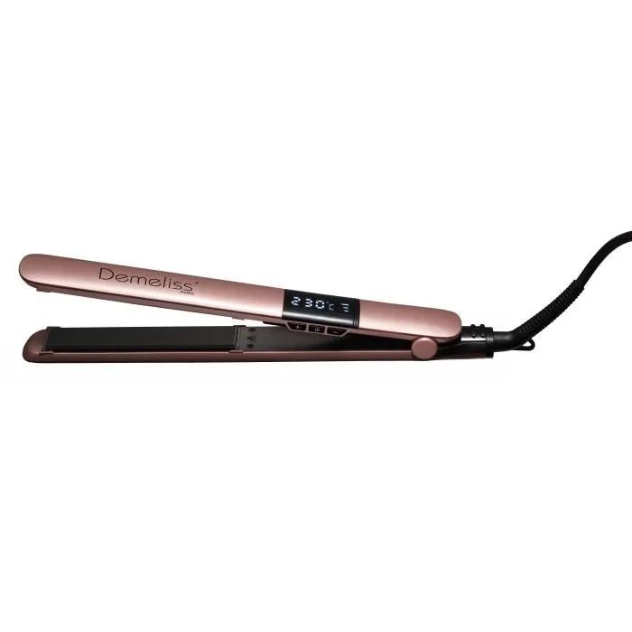 DEMELISS Gold Love Professional Steam Hair Straightener with Titanium Plates – Gold Edition