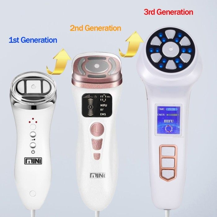 Mini Hifu / Мини ХАЙФУ 4 в 1 с дисплей - за дълбок лифтинг с RF, LED, EMS и PULSE функция