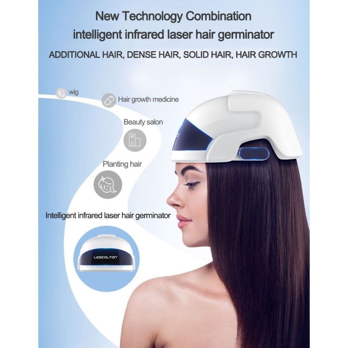 Инфрачервен лазерен шлем при косопад и възстановяване на косата Lescolton LS-D601