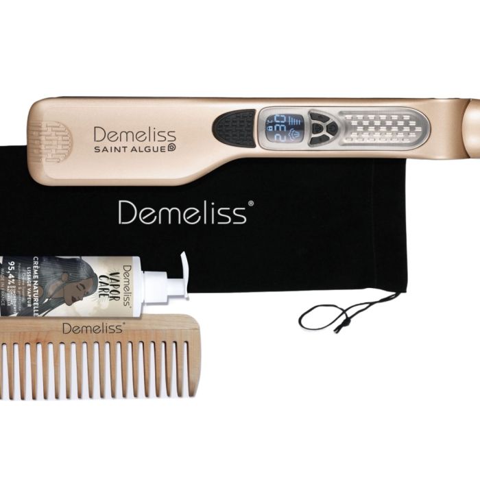 DEMELISS Titanium Natural Care комплект преса + Vapor Care крем за коса
