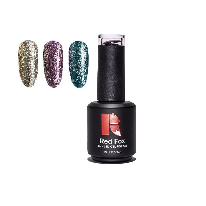 Red Fox Брокатен гел лак – серия Platinum Diamond 15 мл (без TPO)