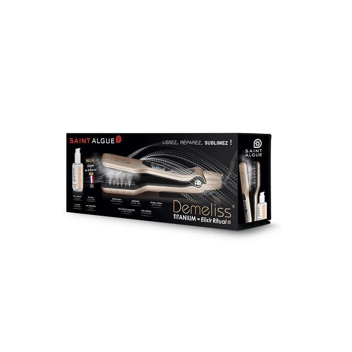 DEMELISS Titanium Elixir Ritual комплект преса + Elixir de Brillance олио за коса 50 ml