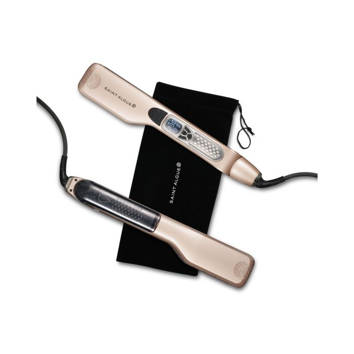 Steam hair straightener Saint Algue Demeliss TITANIUM, titanium-ceramic coating, removable comb, LCD screen