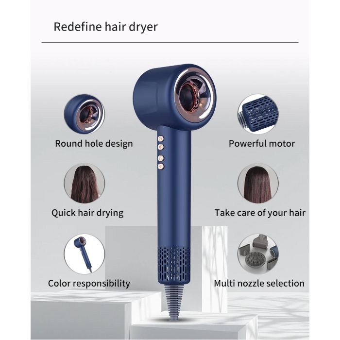 Професионален сешоар за бързо изсушаване с Интелигентен Контрол на Температурата