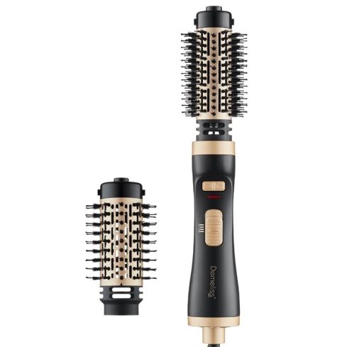 Demeliss SALON BLOW BRUSH – Rotating 2-in-1 Hot Air Brush with Ceramic & Tourmaline