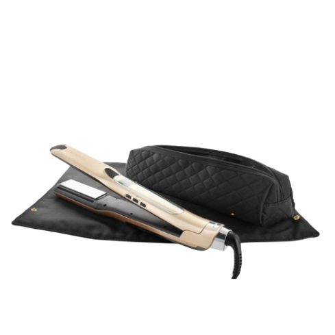 Demeliss Titanium V2.0 Exclusive Set – Professional Titanium Straightener with Heat Mat & Stylish Heat-Resistant Travel Bag