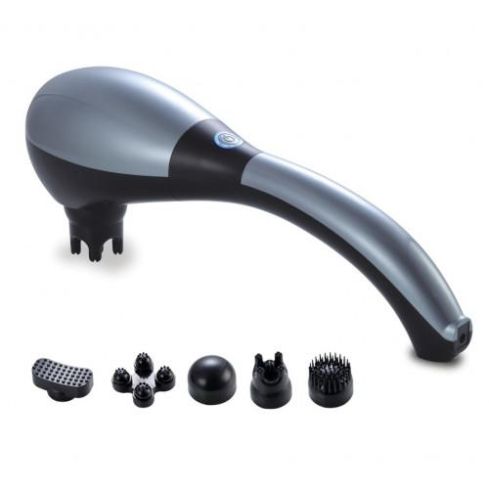 Акумулаторен масажор за тяло с 5 приставки и нагряване ZET-716