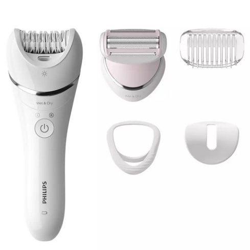 PHILIPS Epilator series 8000 wet&dry legs and body 5 attachments - BRE710/00