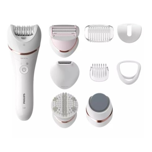 PHILIPS Epilator series 8000 wet&dry legs and body 9 attachments - BRE740/10