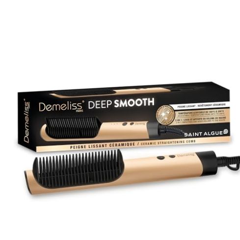 Demeliss Deep Smooth – Керамичен гребен за изправяне с 26 керамични зъбчета и 3 температурни настройки