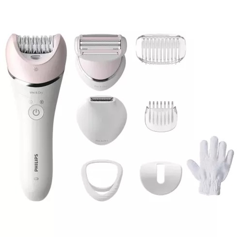 PHILIPS Epilator series 8000 wet&dry legs and body 8 attachments - BRE721/00