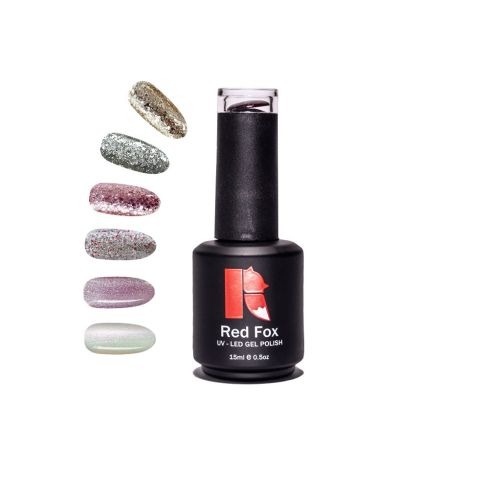 Red Fox Гел лак палитра – Брокати и Перлени 15 мл (без TPO)