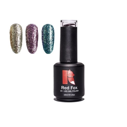 Red Fox Брокатен гел лак – серия Platinum Diamond 15 мл (без TPO)