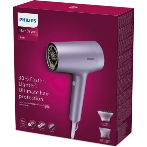 PHILIPS Hair dryer 1800W Series 7000 ThermoShield Advanced technology 8 heat and - BHD720/10