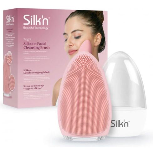 Silk'n Bright - Silicone Facial Cleansing Brush - Bright Pink
