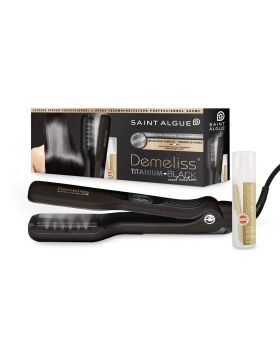 DEMELISS Titanium Black Mat Edition комплект преса + Liss & Protect спрей за коса
