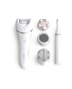 PHILIPS Epilator series 8000 wet&dry legs and body 12 attachments - BRE740/90
