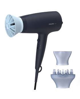 PHILIPS Hair dryer 2100W DC motor ThermoProtect black/blue - BHD360/20