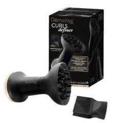 DEMELISS Curls Definer Сешоар и маша с горещ въздух – 3 в 1 с дифузер (2000W) - Черен